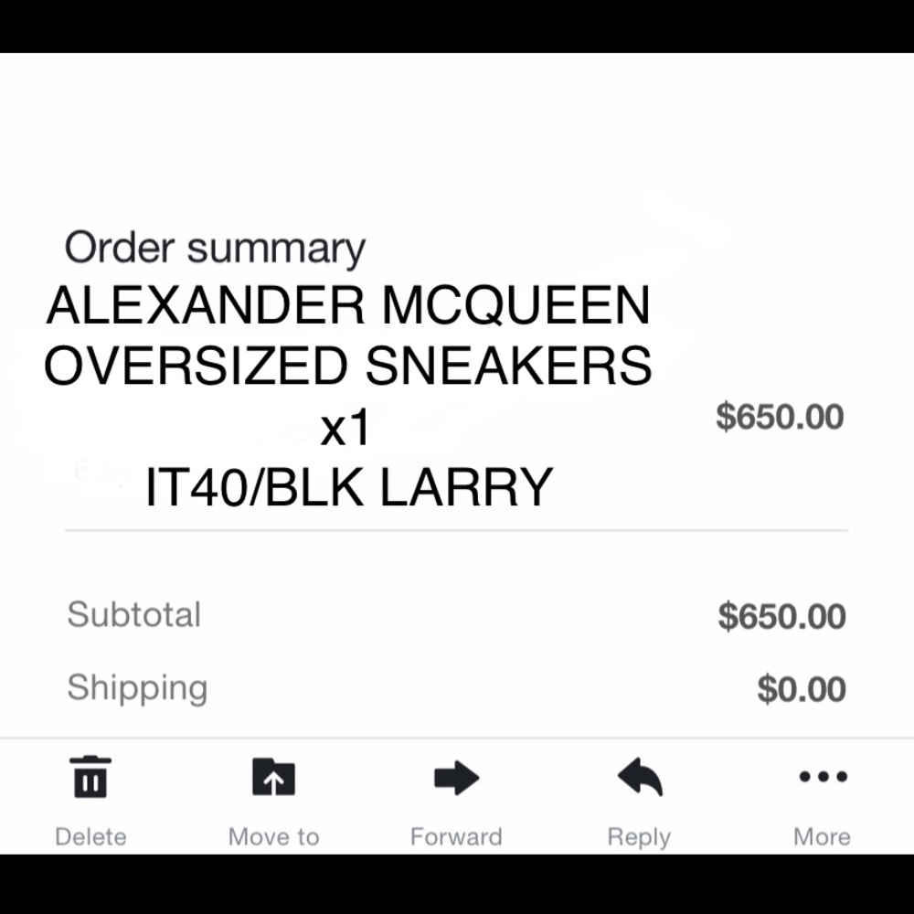 SIZE 40 NEVER WORN ALEXANDER MCQUEEN SNEAKERS
